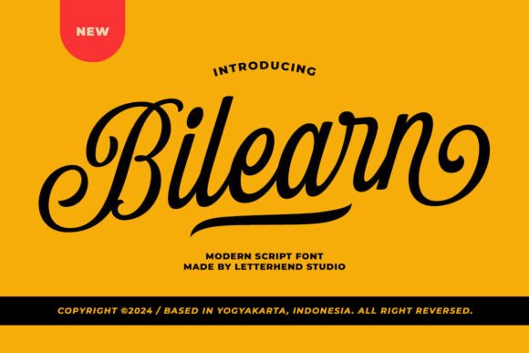 Bilearn Font: A Modern Script Typeface for Makers