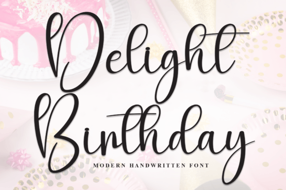 Delight Birthday Font: Elevate Your Brand with Elegant Script Typography