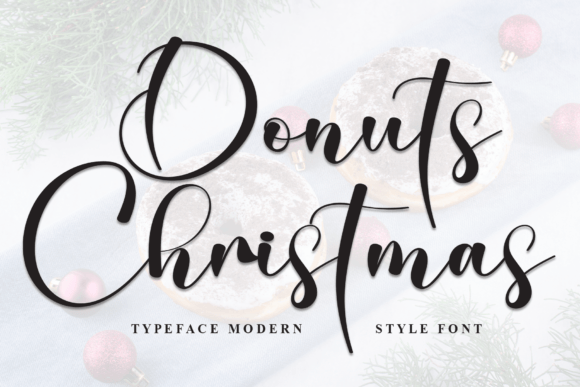 Donuts Christmas: A Stylish Script Font for Elegant Craft & Product Designs