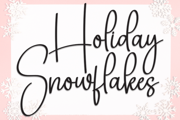 Holiday Snowflakes: A Handwritten Display Font for Warm Editorial Touches