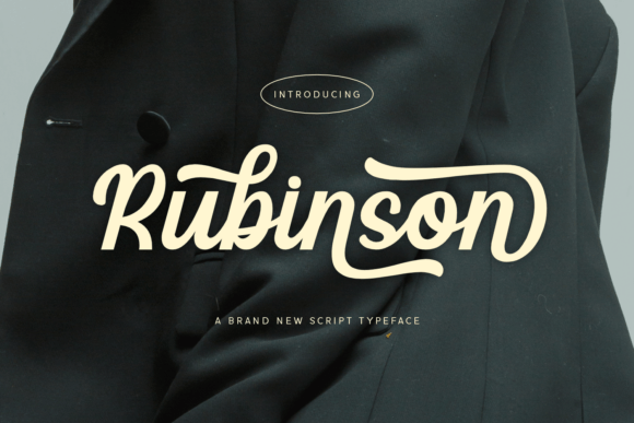 Rubinson Font Review: Bold Script for Campaign Visuals