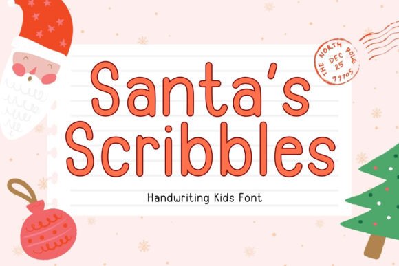 Santa’s Scribbles: A Whimsical Font for Festive Editorial Design