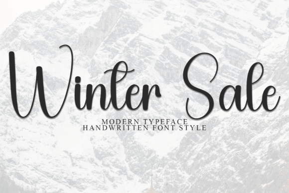 Winter Sale Font: Elegant Script for Web Design